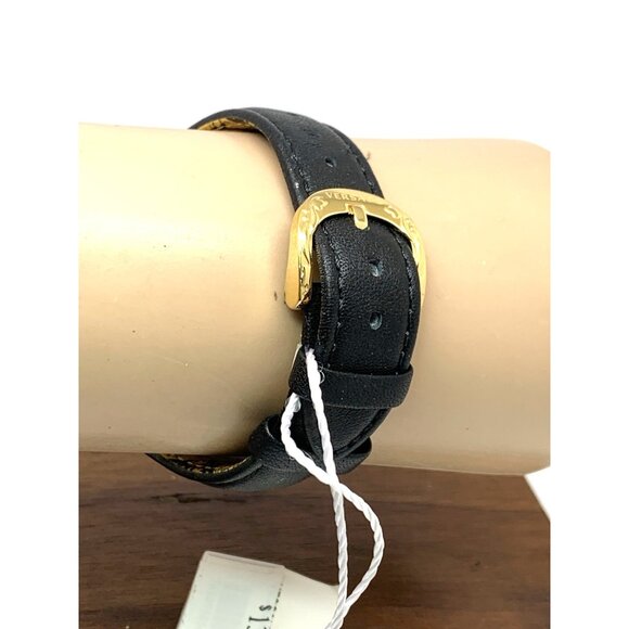 Versace Womens Watch VECO01420 Palazzo Swiss Quartz Gold Black Dial Leather Band - Picture 10 of 14